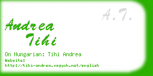 andrea tihi business card